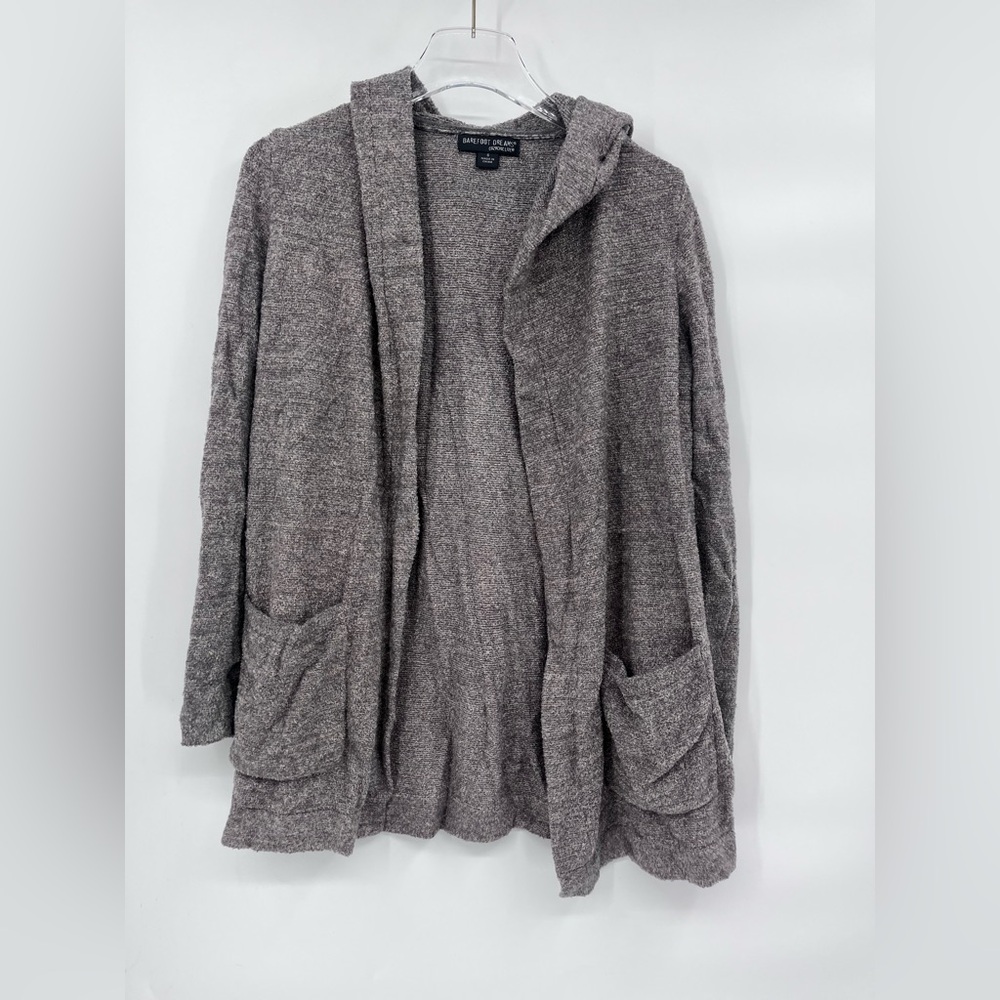 Barefoot Dreams Cardigan small Cozychic Lite Resort Graphite Stone Style 905